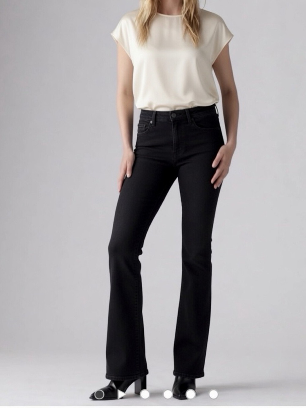 Levi's Black Bootcut '70s High Flare Jeans